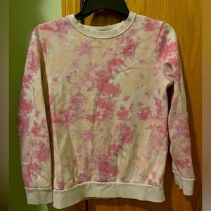 Tie die sweatshirt, girls xl, pink